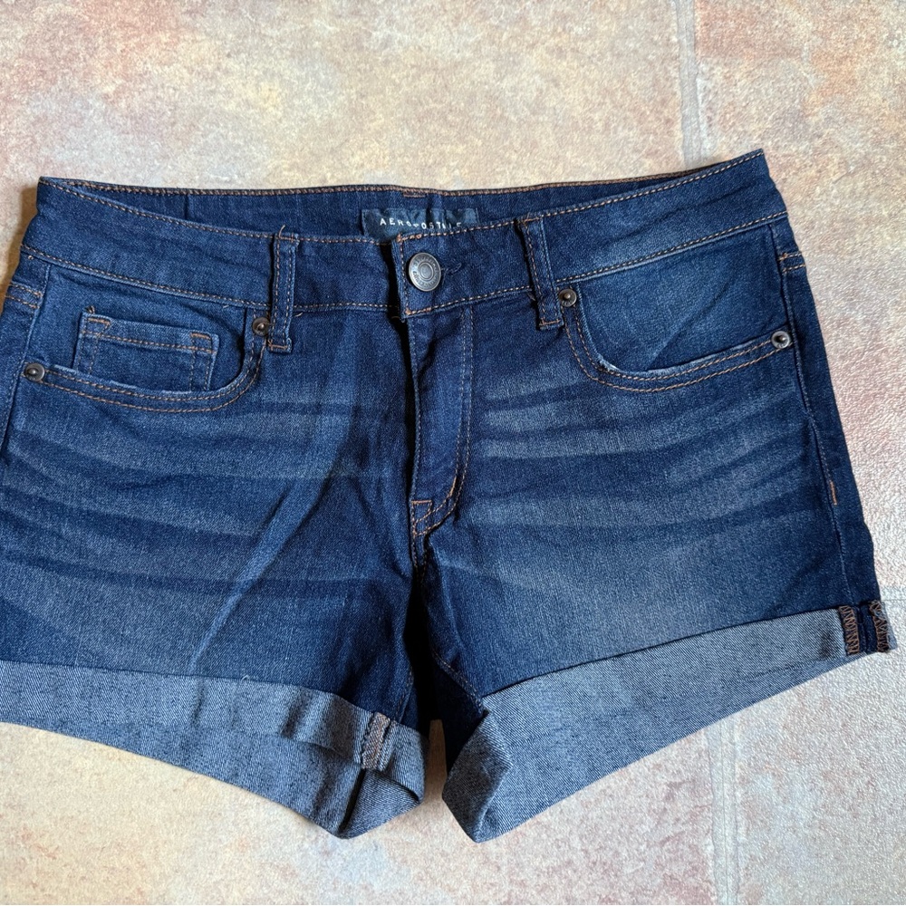 Aeropostale Blue Jean Shorts Classic Design